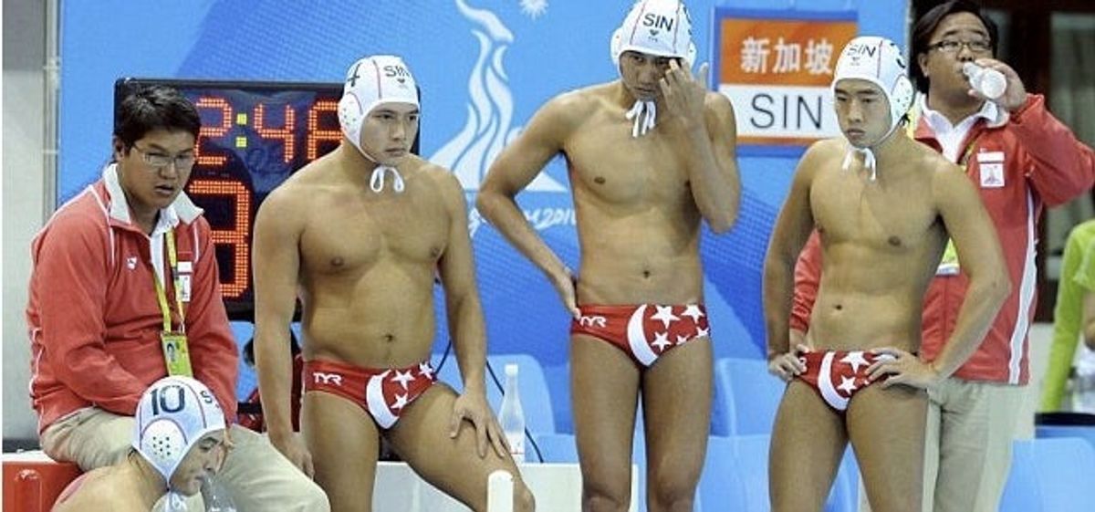 And Now A Cavalcade Of Dick Puns Related To A Singapore Water Polo Team&#39;s Swimsuits