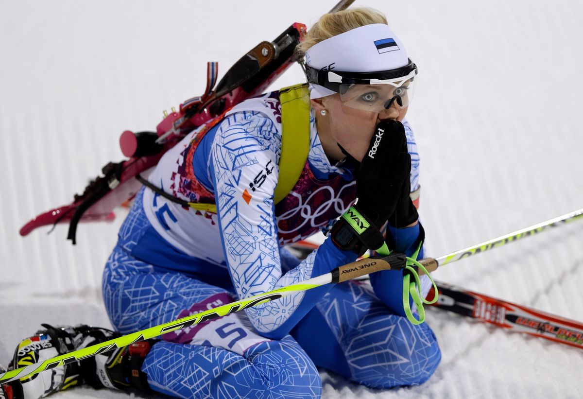 Estonian Biathlete Wears Some Intense Contact Lenses