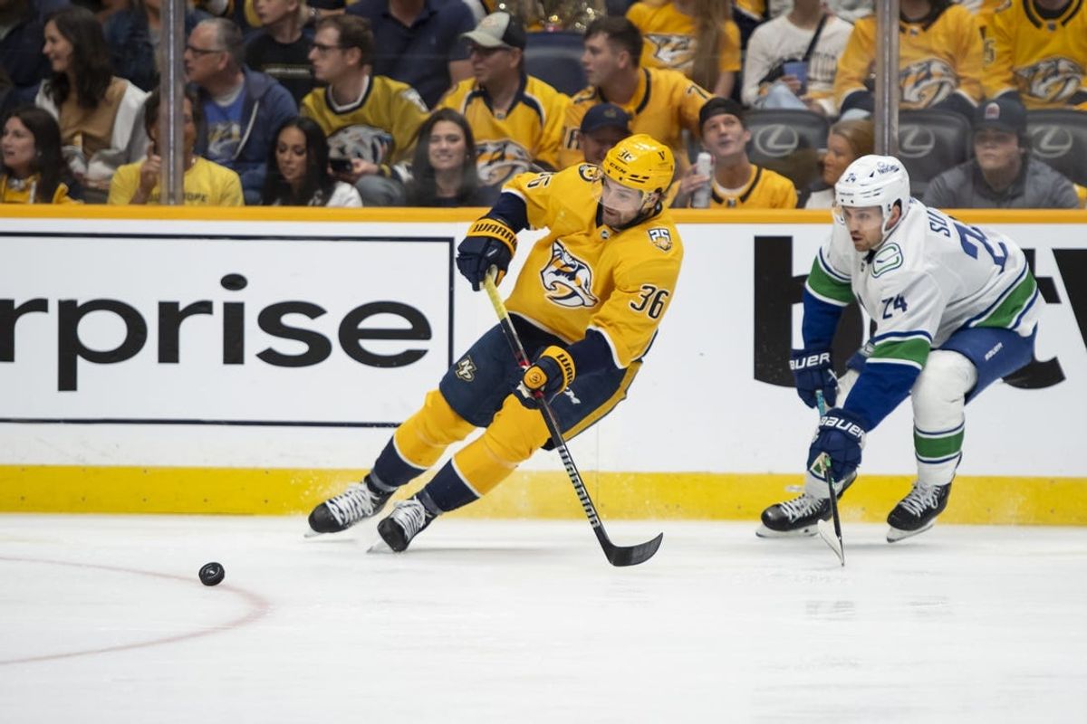 NHL: Stanley Cup Playoffs-Vancouver Canucks at Nashville Predators