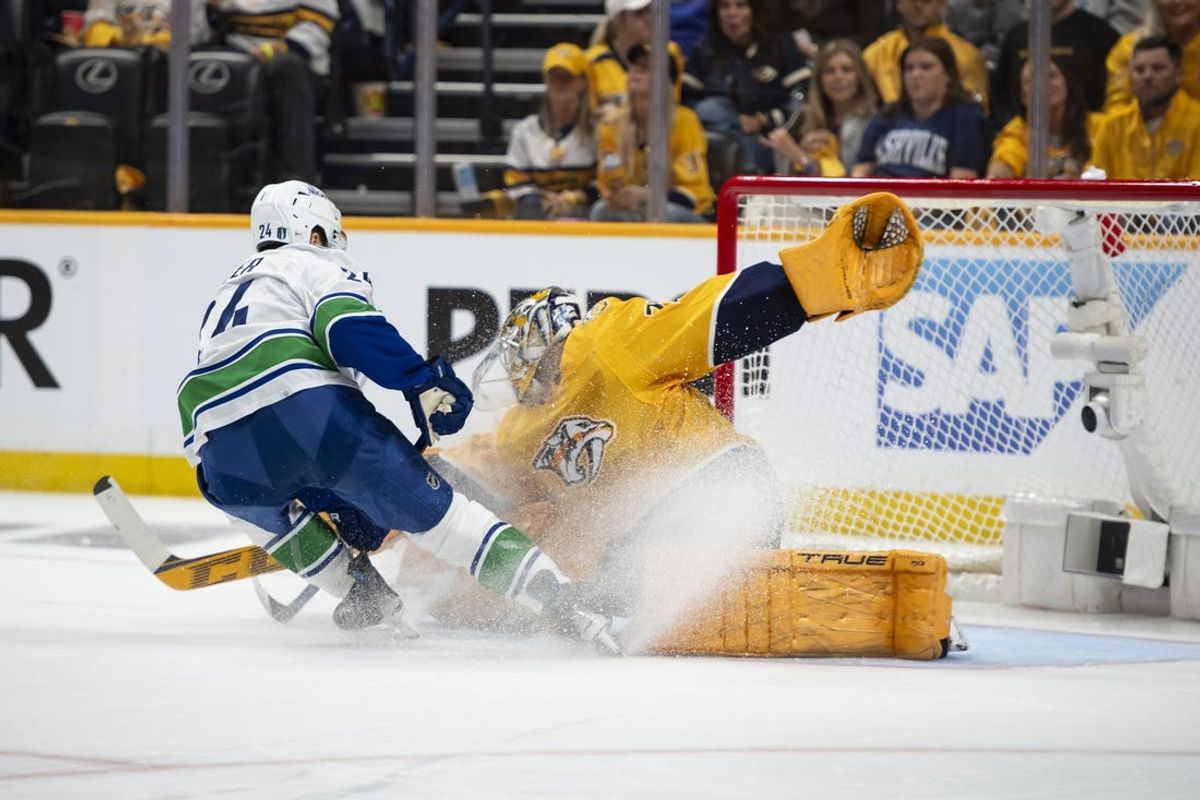 NHL: Stanley Cup Playoffs-Vancouver Canucks at Nashville Predators