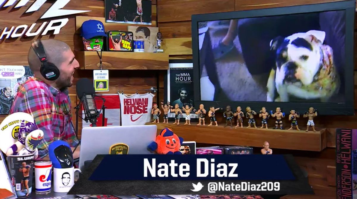 Nate Diaz Talks Outrageous Shit, Shows Off His Bongs And Very Cool Dog