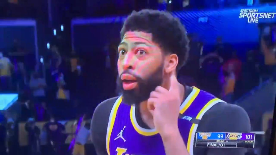 It appears that Anthony Davis dissed TF out of Spike Lee following Lakers' overtime win vs. Knicks