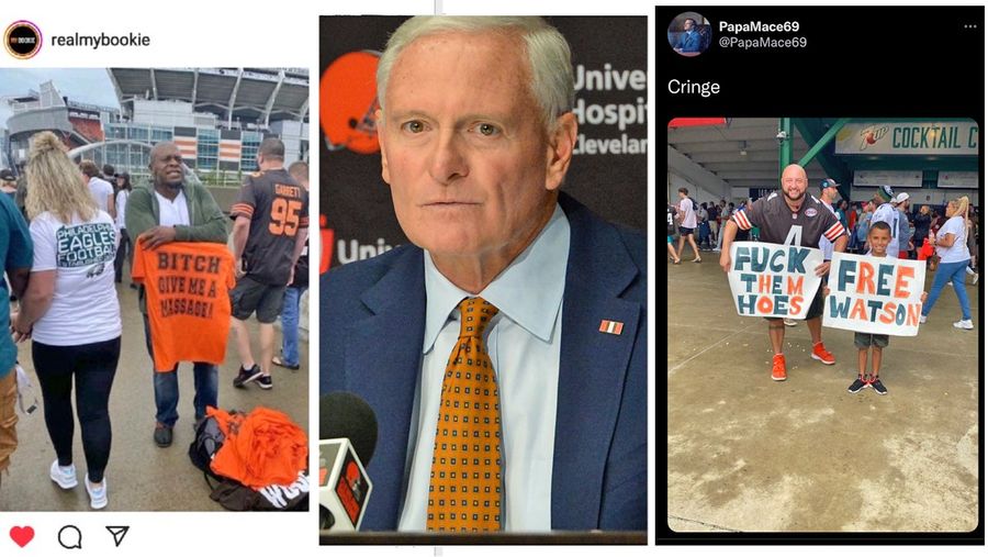 Jimmy Haslam is to blame for the vile T-shirts and signs in support of Deshaun Watson