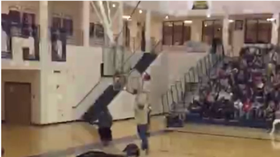 High School Coach Misses Alley-Oop, Breaks Backboard At Pep Rally