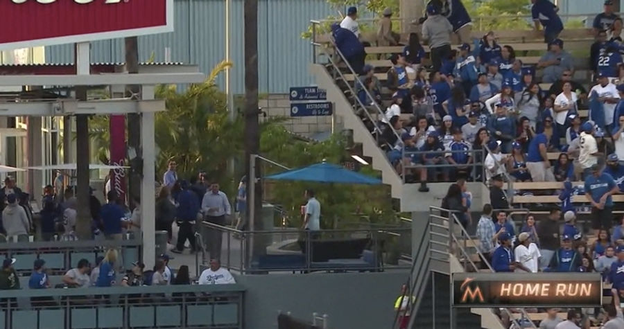 Giancarlo Stanton Crushes Homer Out Of Dodger Stadium, Literally