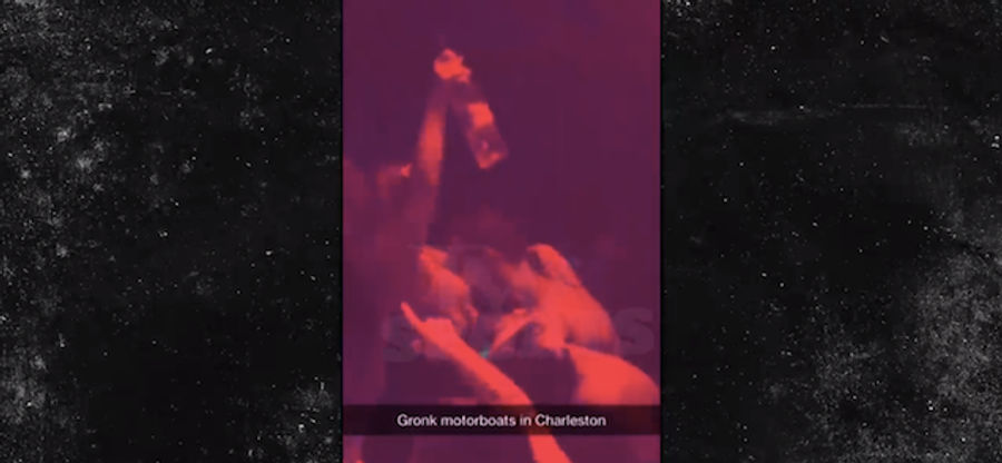 Gronk Visits Charleston, Stuffs Face Into Girl's Chest