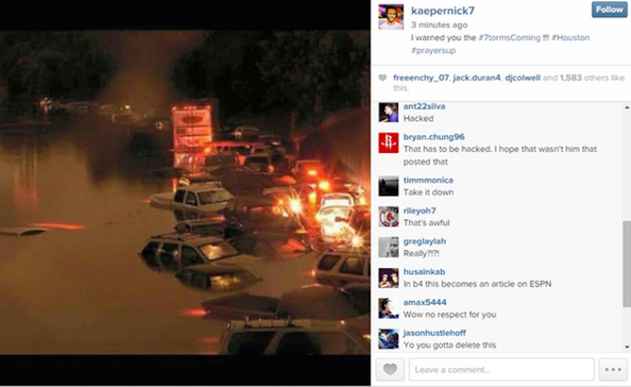 Colin Kaepernick Unwisely Compares Self To Houston Floods