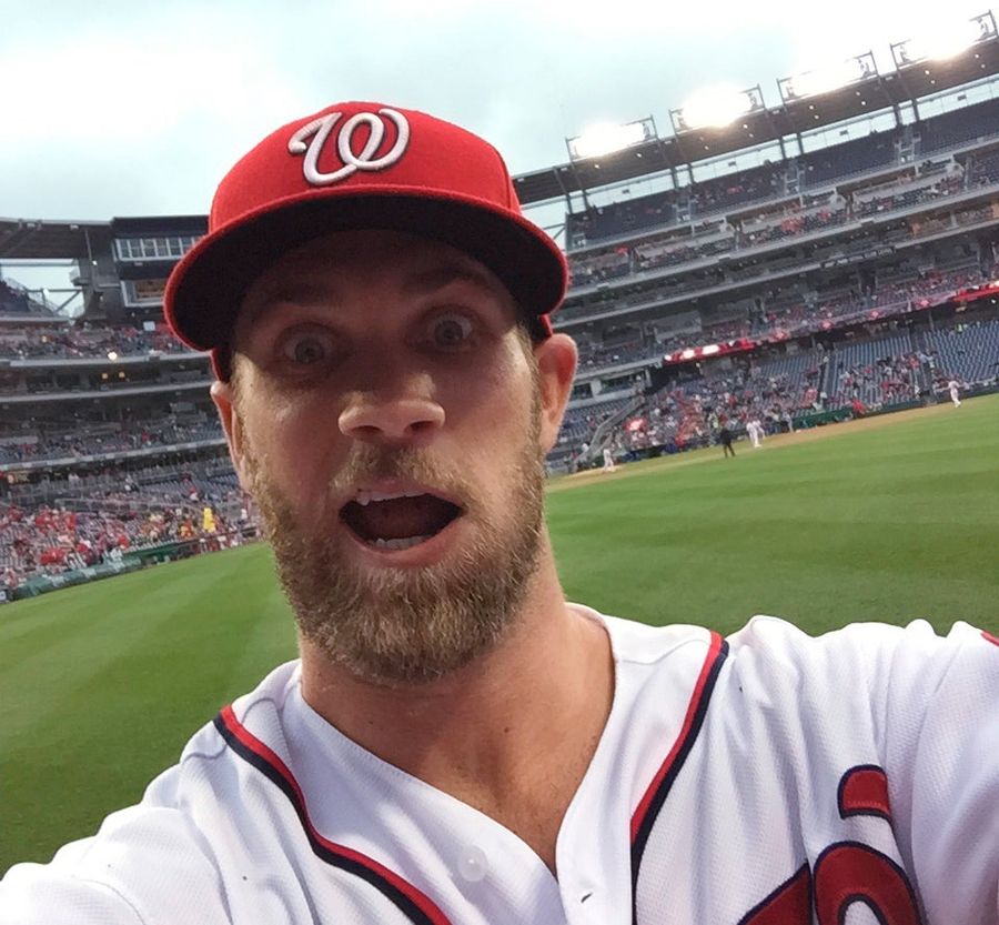 Bryce Harper Took A Selfie With A Fan's Phone