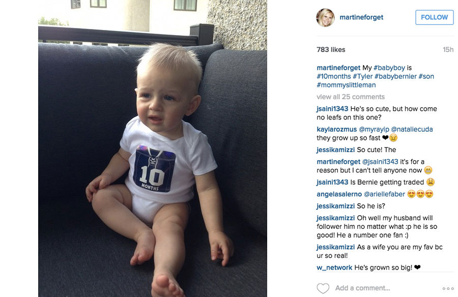 Jonathan Bernier Might Leave Toronto, If You Believe His Baby's Onesie