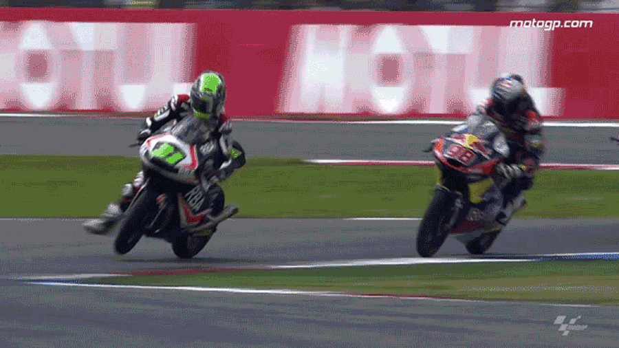 MotoGP Racer Completes Miracle Save By Crossing Finish Line Sidesaddle
