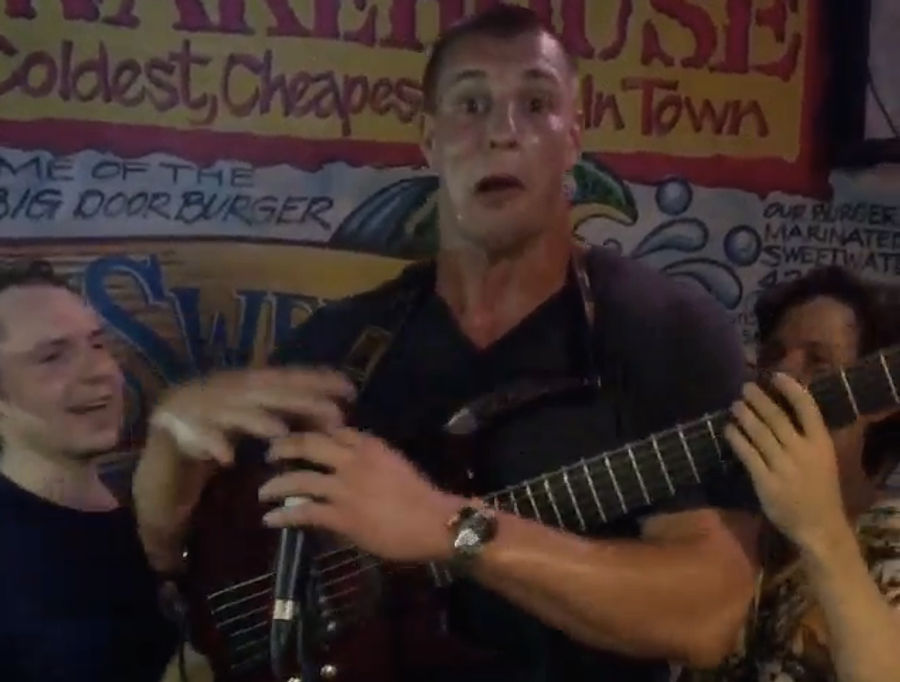 Sweaty Gronk Freestyles At Bar, Gets The Boot