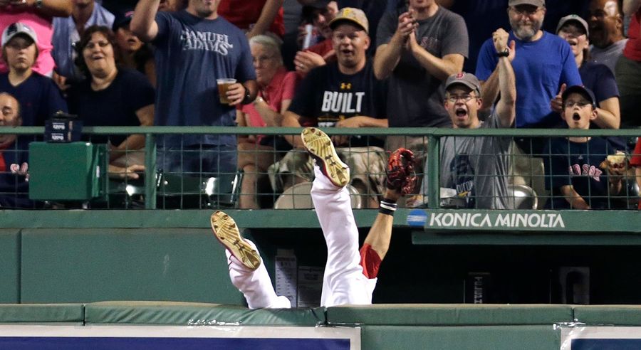 Mookie Betts's Tumbling Catch Results In A Homer After He Drops Ball