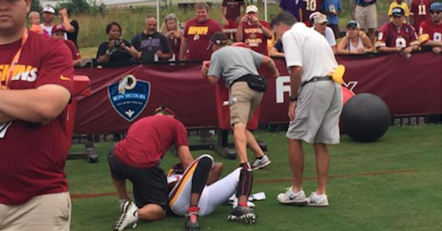 DeSean Jackson Stopped By Blocking Sled