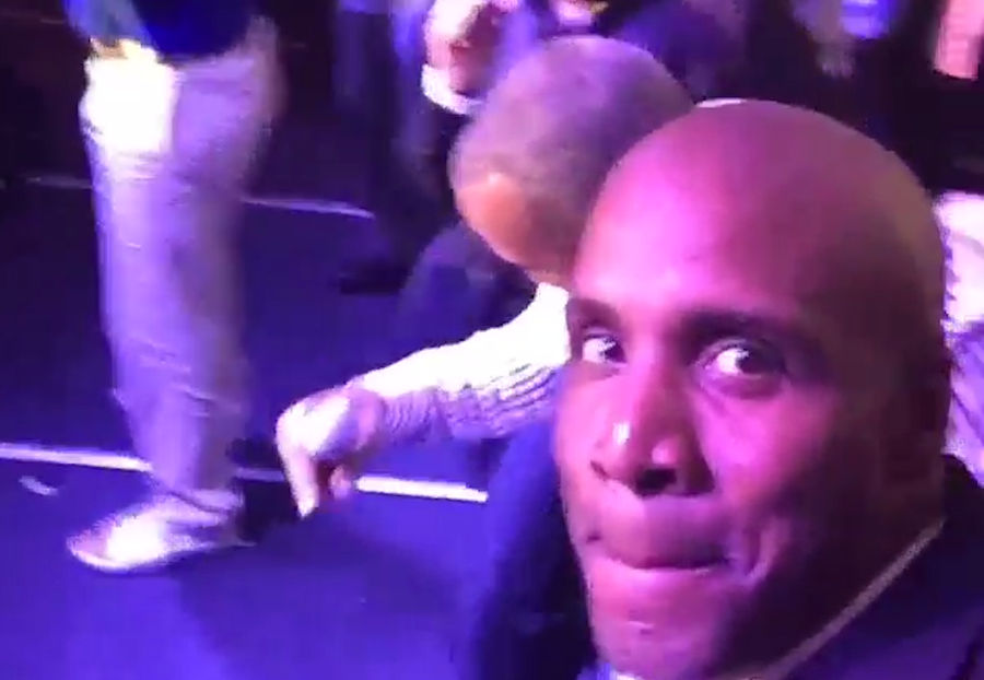 Just Barry Bonds Dancing On Stage With Earth, Wind & Fire