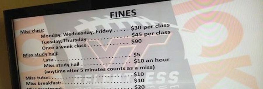 Here&#39;s The List Of Ridiculous Fines Virginia Tech Football Players Were Subject To
