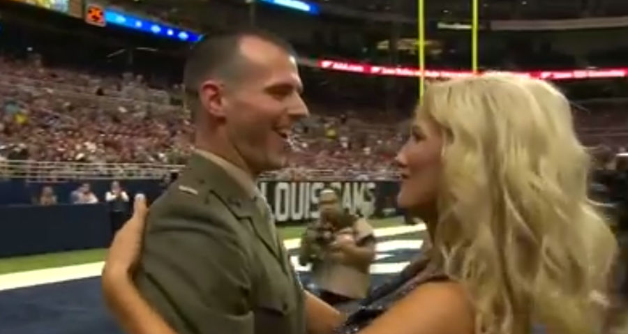 Surprise Military Reunions At NFL Games Reach Peak Bullshit