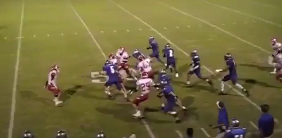 High School Football Player Twists And Turns His Way Through A Crazy Punt Return