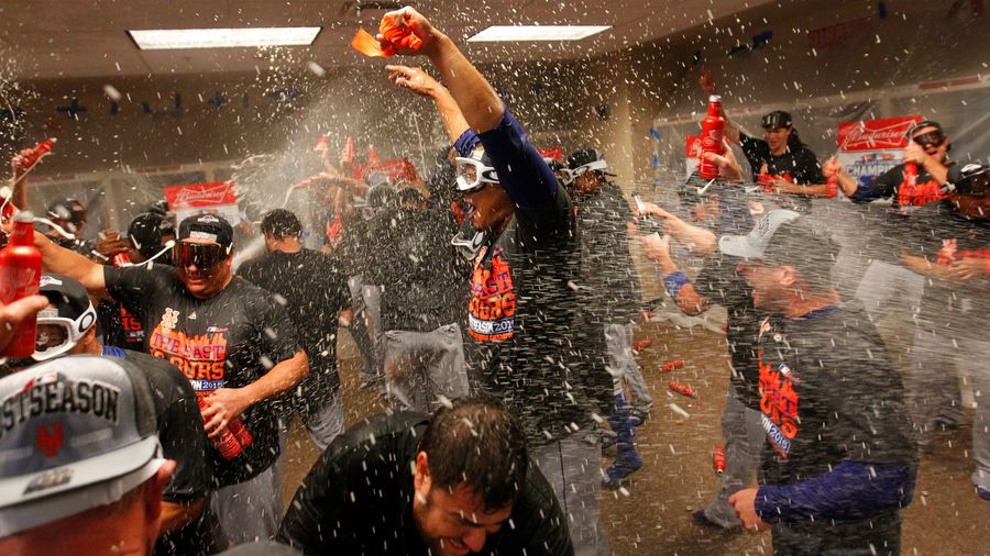 Watch The Mets Celebrate Clinching Through The Camera On Michael Conforto&#39;s Head