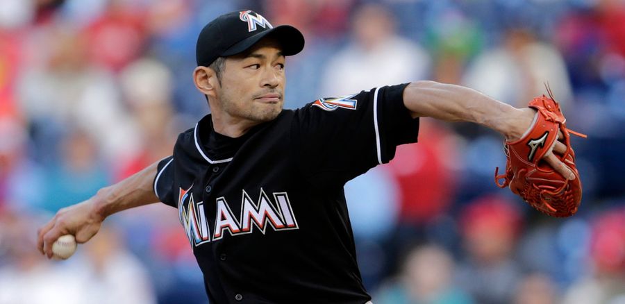 Ichiro Is On The Mound For The Marlins