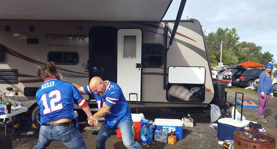 Bills Fans Engage In A Casual, Friendly Slap Fight