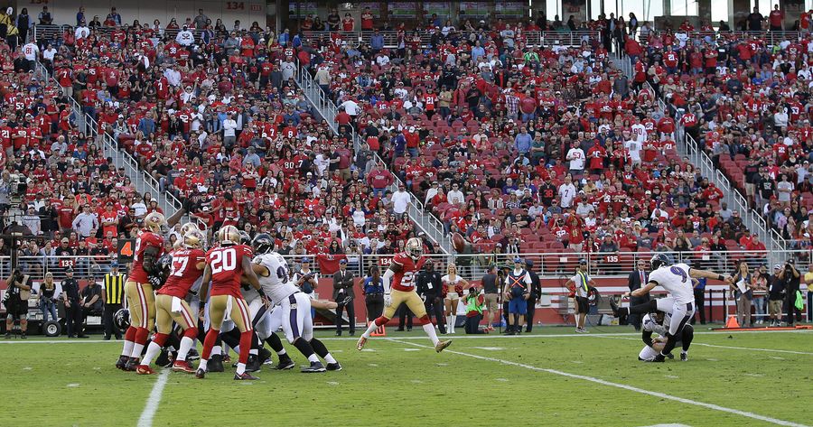 The 49ers' Crappy Turf Helped Shank A Ravens Field Goal