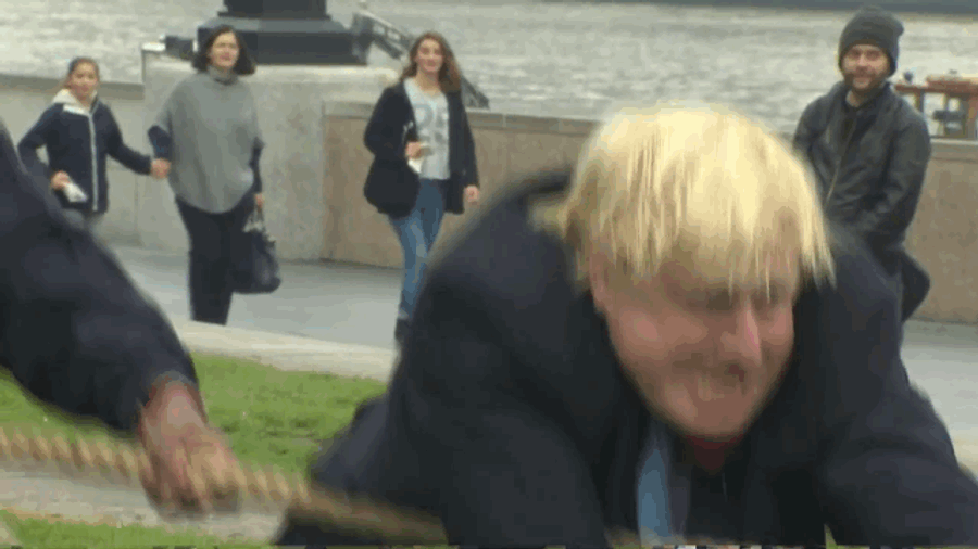 London Mayor Takes Break From Harming Kids In Sports, Eats It In Tug-Of-War