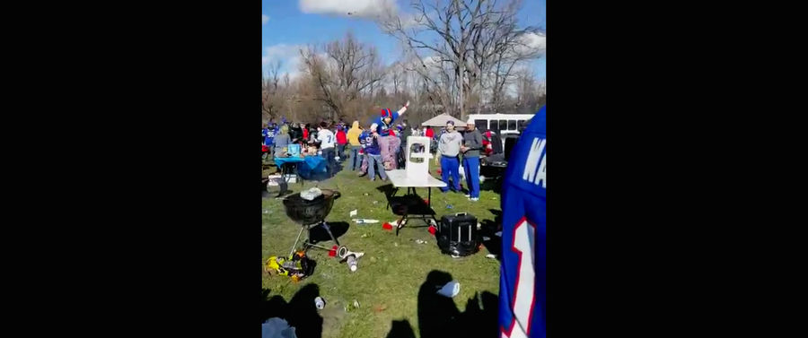 Another Bills Fan Tries To Smash A Table, But This Time The Table Wins