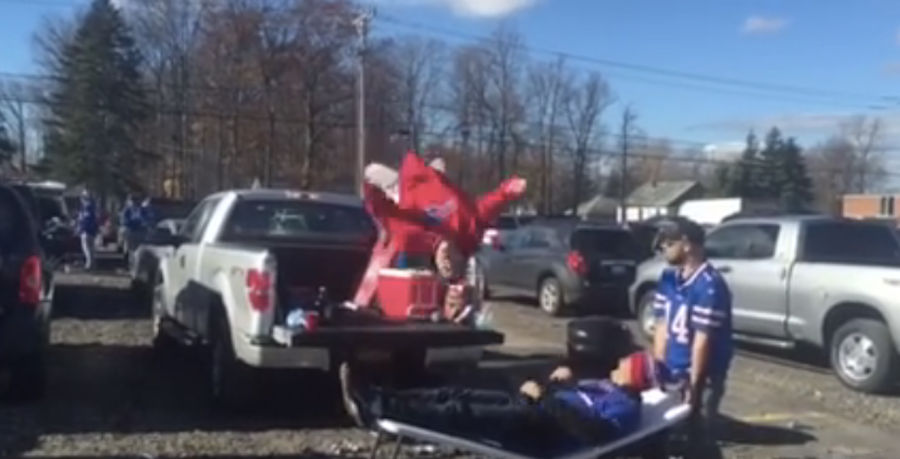 Bills Fan's Moonsault Attempt Somehow Doesn't End In Disaster