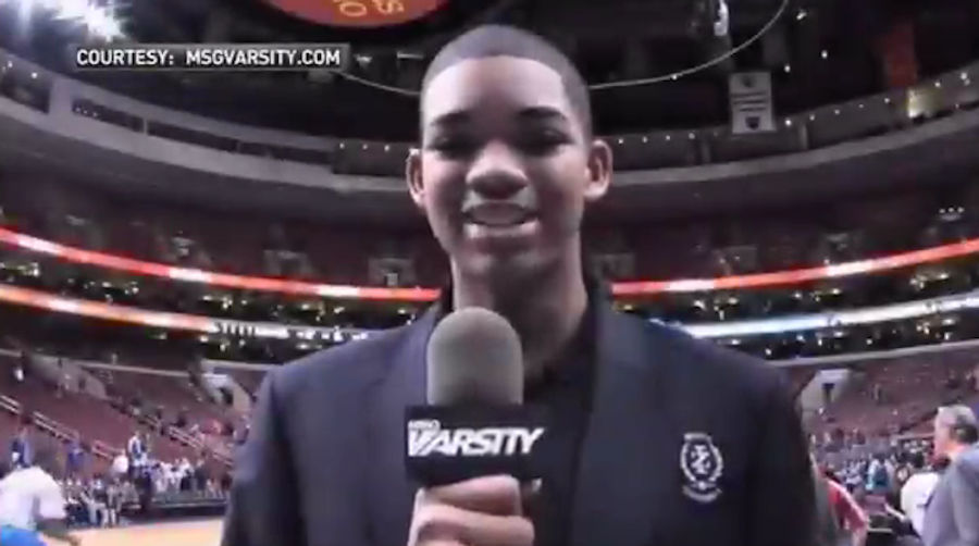Watch High School Freshman Karl-Anthony Towns Interview Kevin Durant, His &quot;Basketball Idol&quot; 