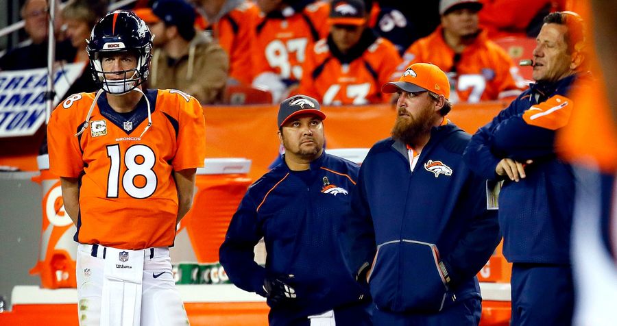 Peyton Manning Is In A Walking Cast And The Broncos Are Working Out New Quarterbacks