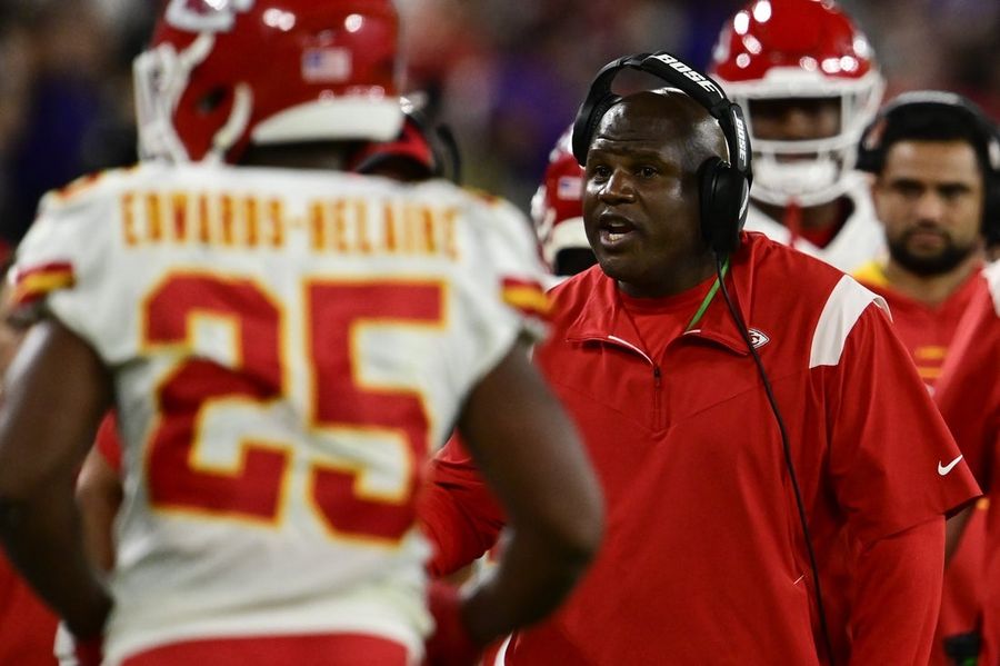 Chiefs: Eric Bieniemy's wife out of ICU, 'doing better'
