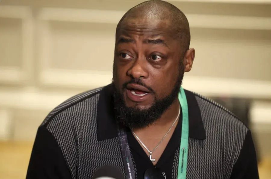 Mar 25, 2024; Orlando, FL, USA; Pittsburgh Steelers head coach Mike Tomlin talks to media during the NFL annual league meetings at the JW Marriott. Mandatory Credit: Nathan Ray Seebeck-USA TODAY Sports