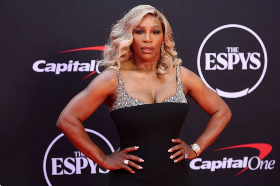 Jul 11, 2024; Los Angeles, CA, USA; Former tennis star Serena Williams arrives on the red carpet before hosting the 2024 ESPYS at Dolby Theatre. Mandatory Credit: Kiyoshi Mio-Imagn Images