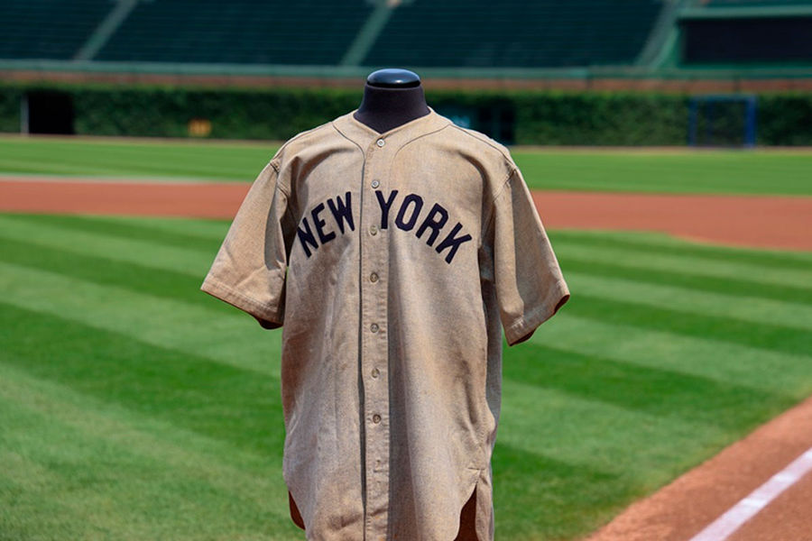 Baseball legend's jersey sells at auction for a record price