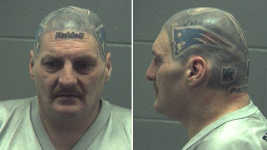 An Interview With The Fan Who Got His Bald Head Tattooed To Look Like A Patriots Helmet (And Who Is Now In Jail)