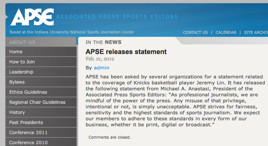 APSE Continues To Take Firm Stand Against Thing