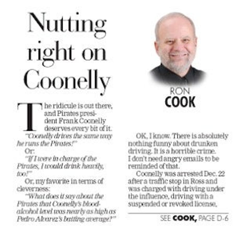 Pirates Owner's Response To Team President's DUI Gives Us The Best Headline Of The Day: "Nutting Right On Coonelly"