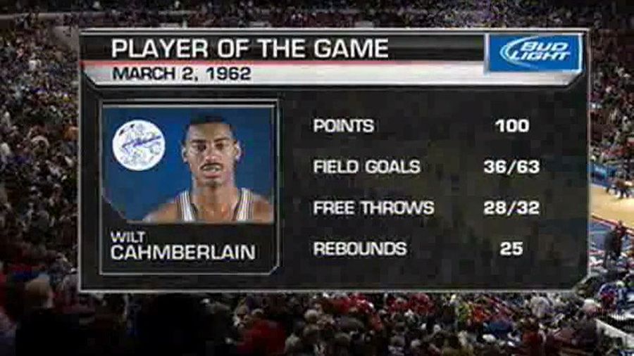 Tonight's 76ers Broadcast Honored The Stilt By Naming Wilt "Cahmberlain" Player Of The Game
