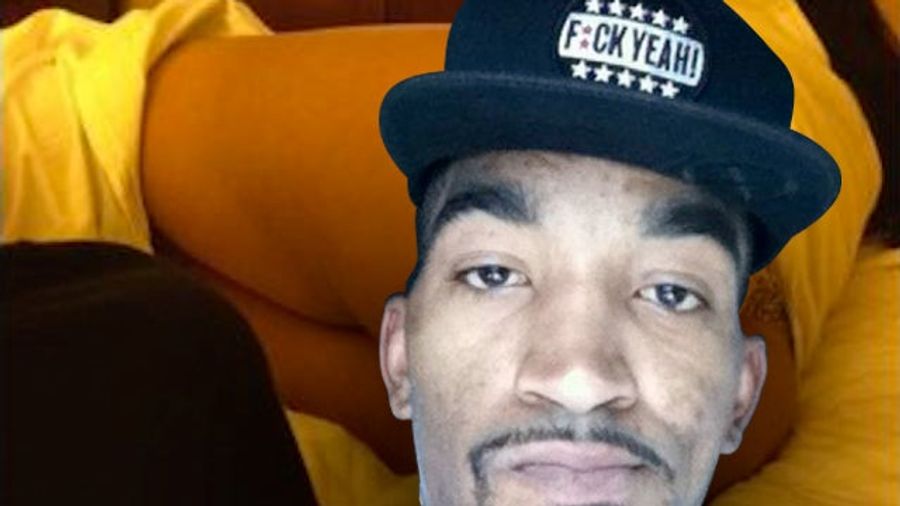 J.R. Smith Tweeted A Photo Of &quot;The Girl With The Biggest Ass Ever&quot; Wearing A Thong In His Hotel Room Bed