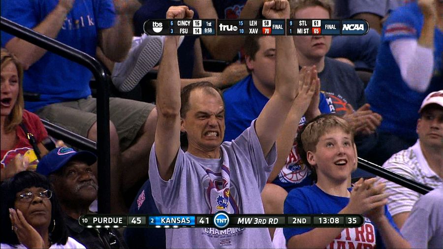 Sweetness Follows: Crazy-Faced Kansas Fan And The Other Mugs Of March Madness, Day Four