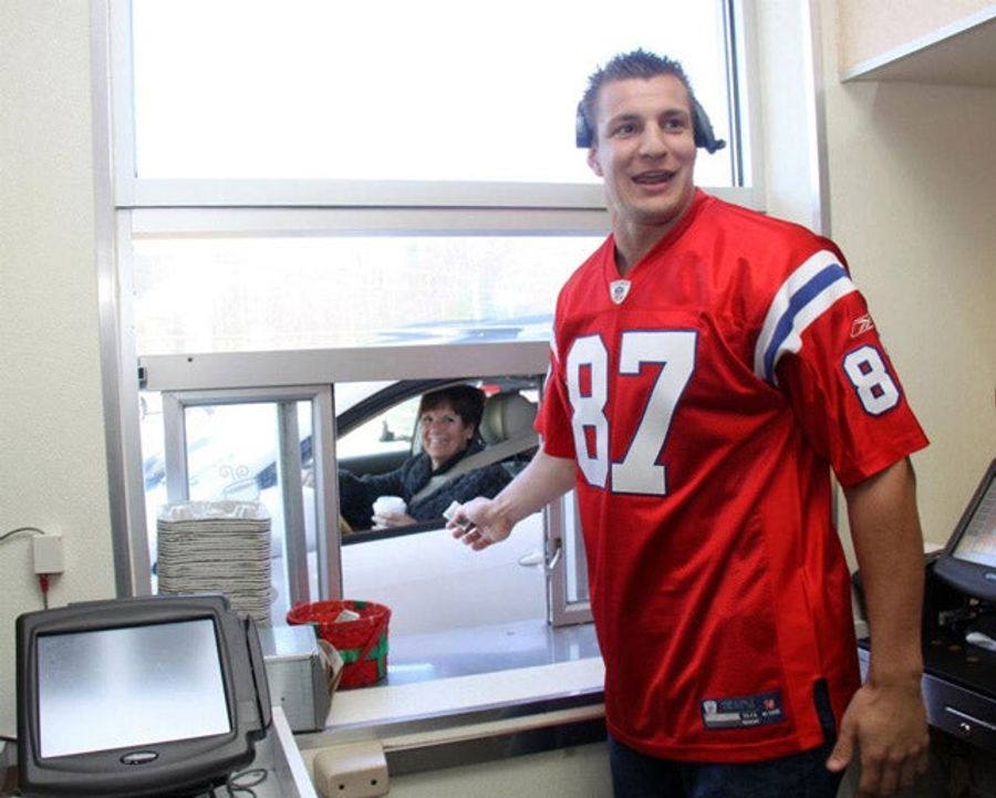 The Rob Gronkowski Magical Mystery Tour Stopped At A Dunkin' Donuts Today
