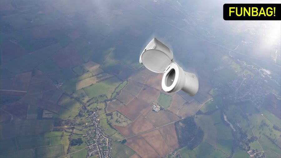 Shitting While Skydiving: A Physics Experiment