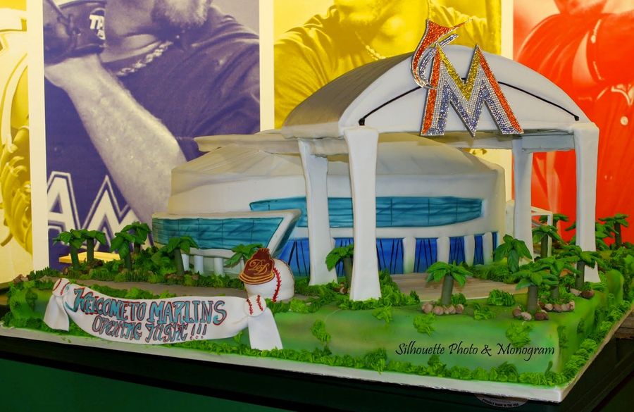 Jeffrey Loria Had A Marlins Park Cake With Swarovski Crystals And A Working Retractable Roof