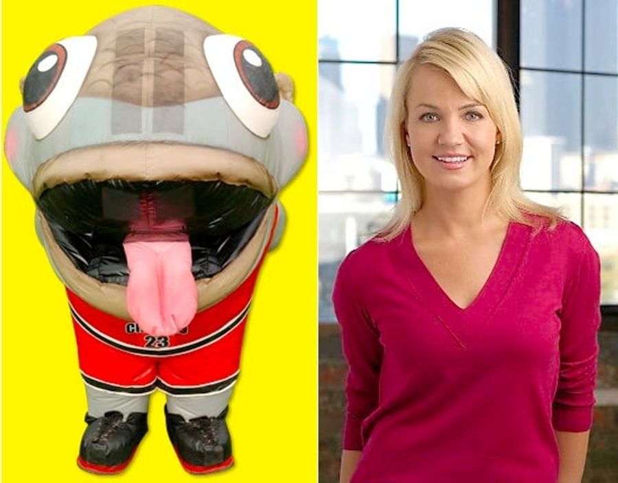 Inflatable Dong-Tongued Mascot Returns To Eat ESPN's Michelle Beadle