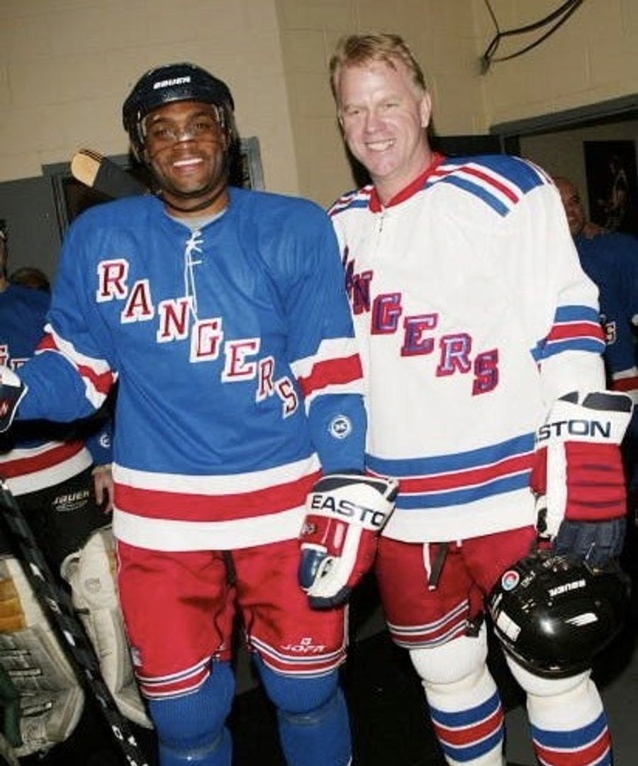 "You Guys Are Little Bitches," Said Amani Toomer To His Roller-Hockey Opponents
