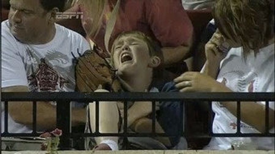 Albert Pujols Hits Kid, Makes Him Cry