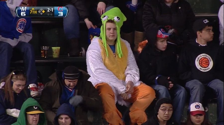 Why Yes, This Human-Chicken-Squid Hybrid Is A Cubs Fan