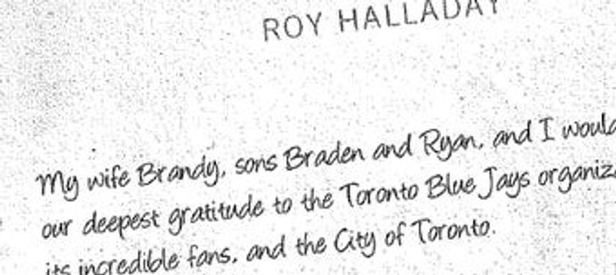 Roy Halladay&#39;s &quot;Dear John&quot; Letter To Toronto