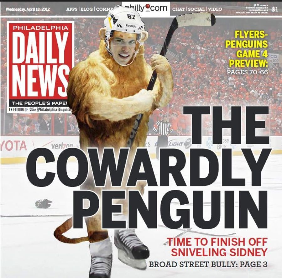 <em>Philadelphia Daily News</em> Puts &#39;The Cowardly Penguin&#39; On Its Cover