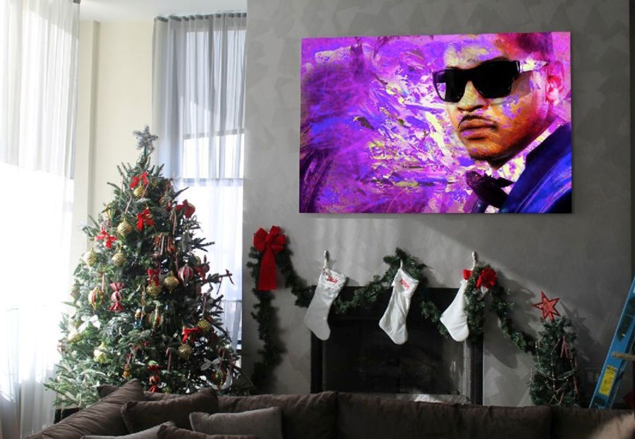 Carmelo Anthony Has A Big Painting Of Carmelo Anthony In His Living Room